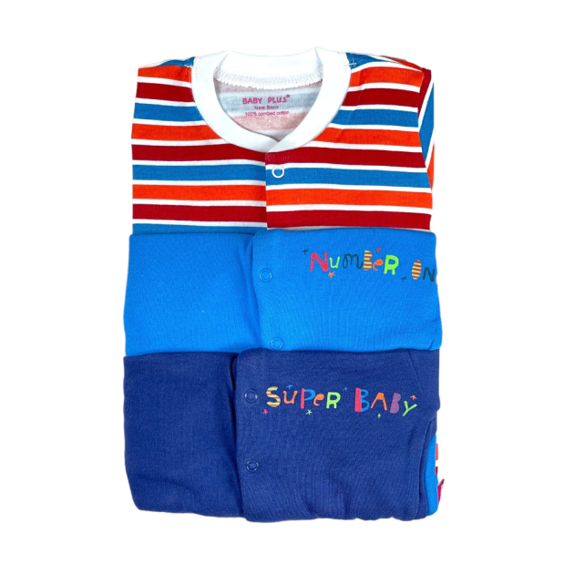 BABY PLUS 3PC SLEEP SUIT SET